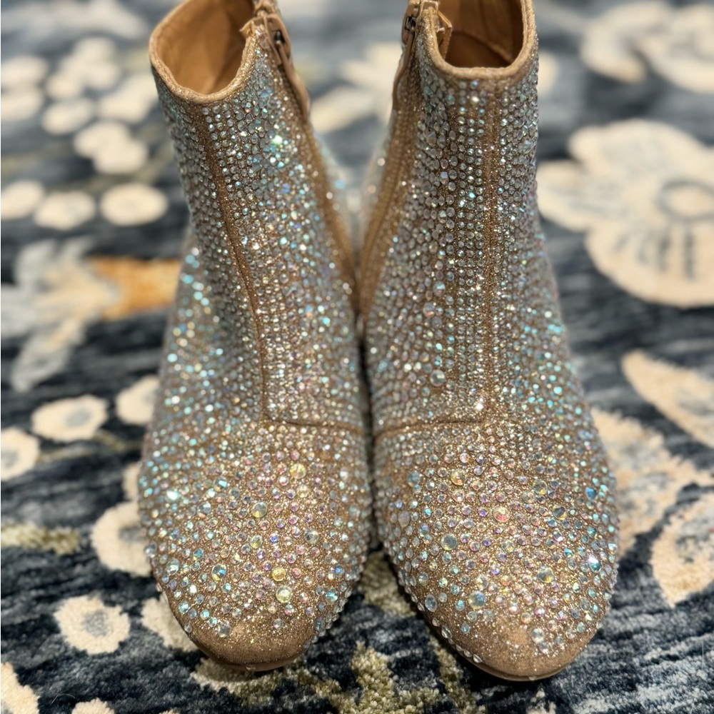 Link Glittering Rhinestone Ankle Boots